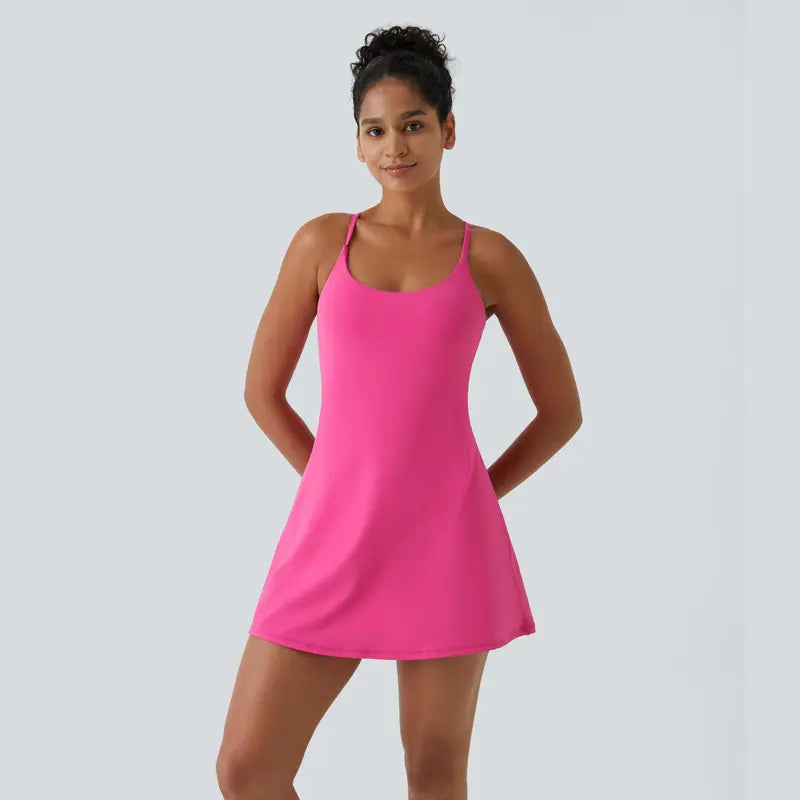 Plush Backless Active Dress - Easy Peezy Edition