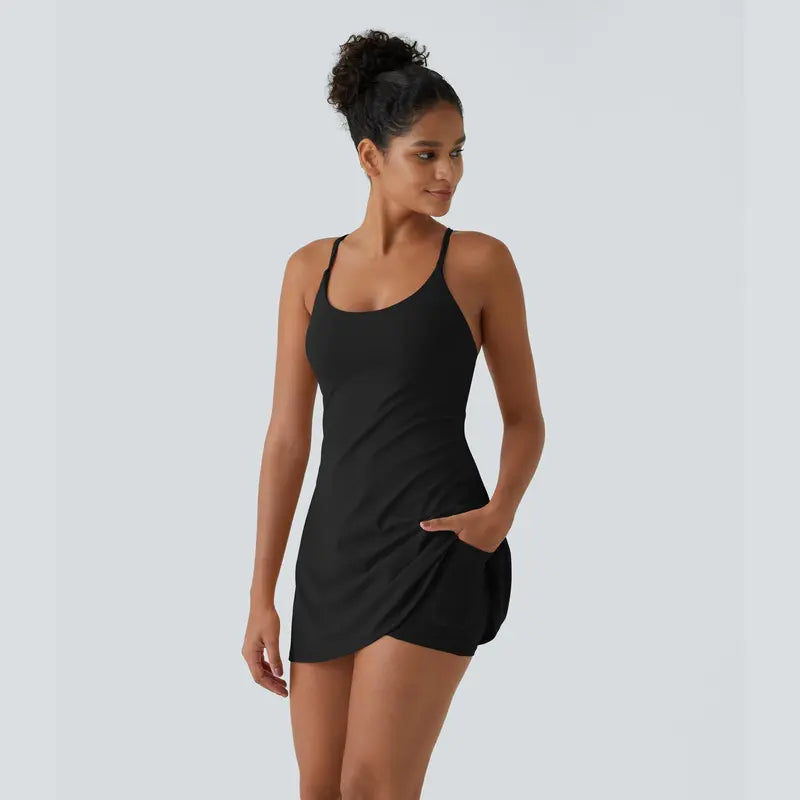 Plush Backless Active Dress - Easy Peezy Edition