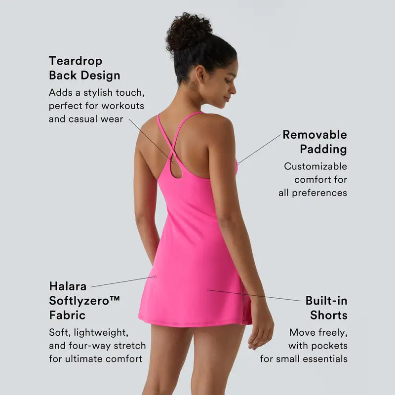 Plush Backless Active Dress - Easy Peezy Edition
