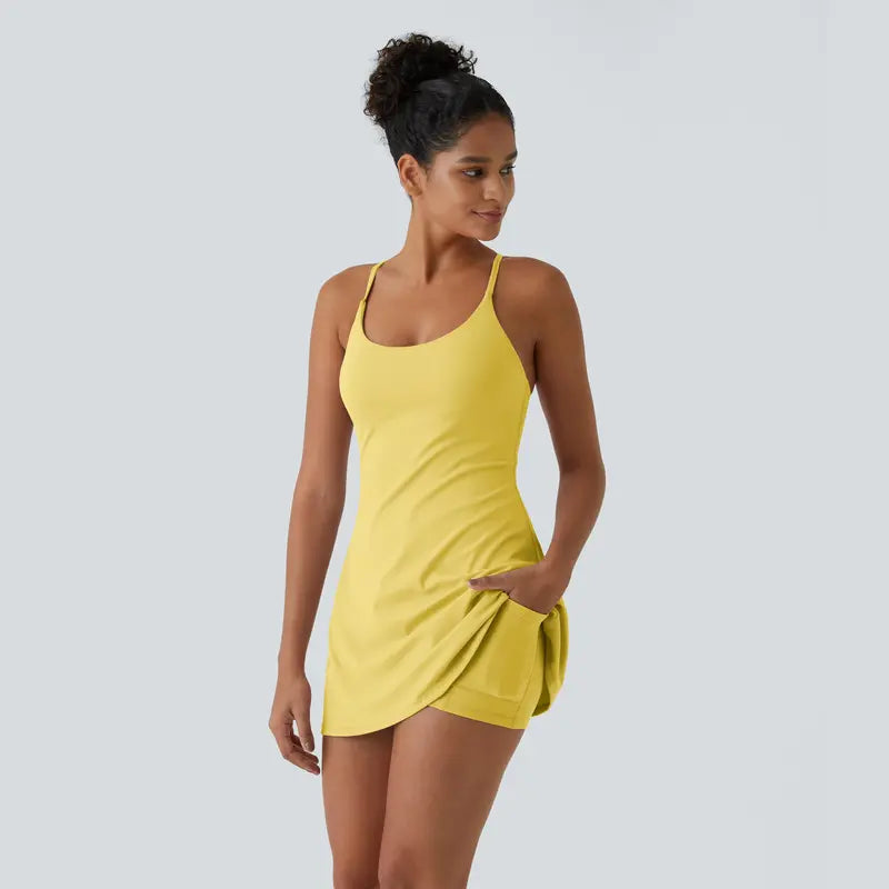 Plush Backless Active Dress - Easy Peezy Edition