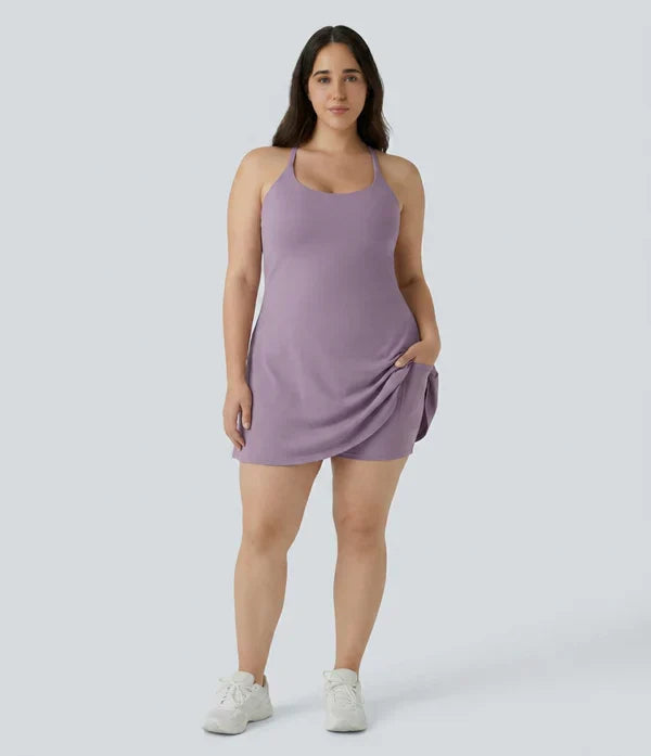 Plush Backless Active Dress - Easy Peezy Edition