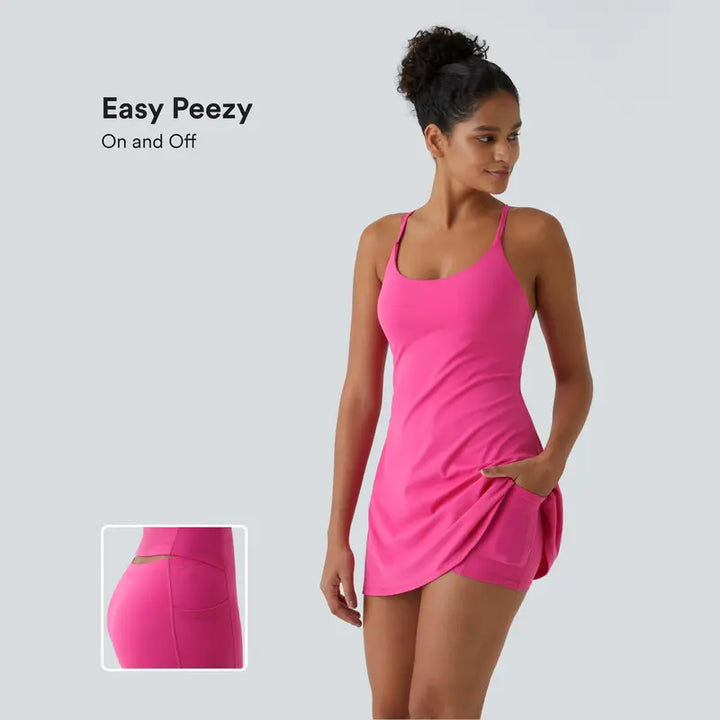 Plush Backless Active Dress - Easy Peezy Edition