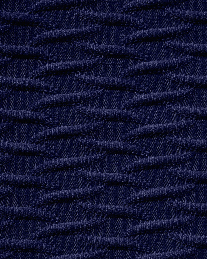 Royal Blue Textured Triangle Bikini Set