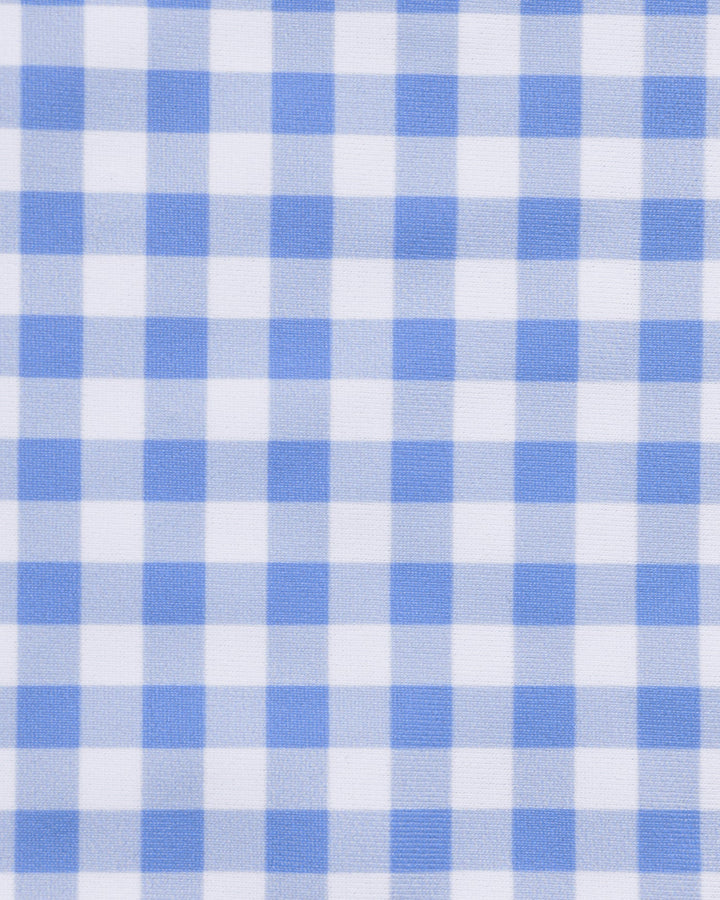 Blue Plaid Underwire One Piece
