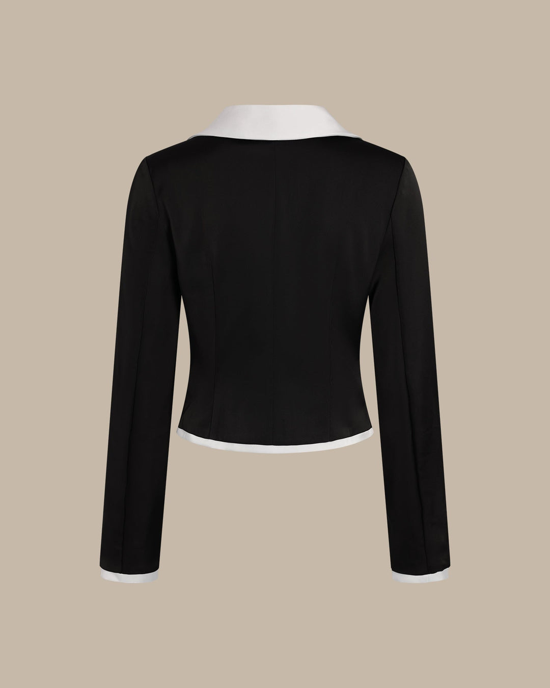 Black Collar Satin Blouse
