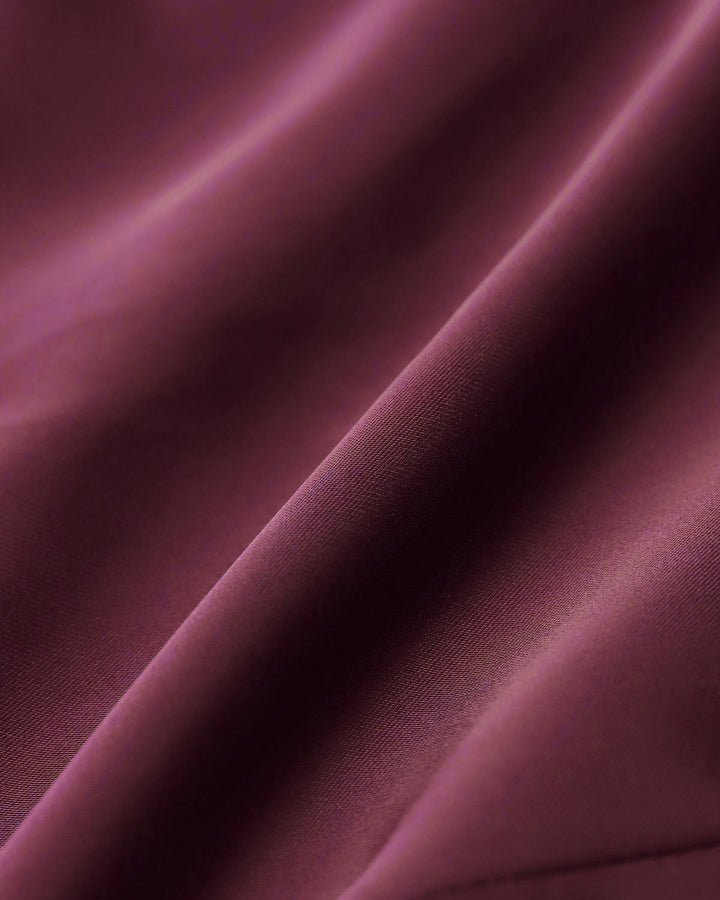 Wine Red Satin Blouse